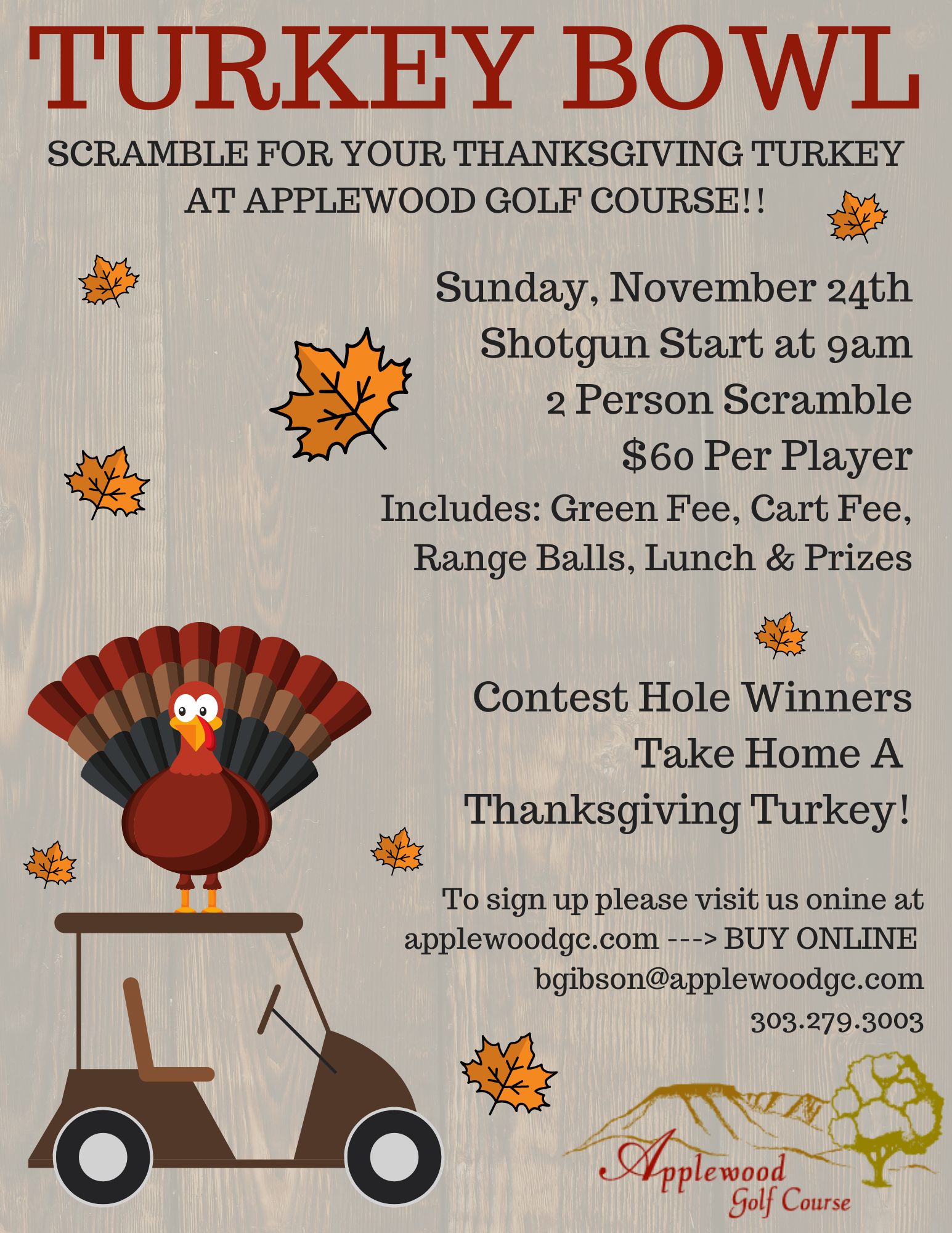 Applewood Turkey Bowl 24