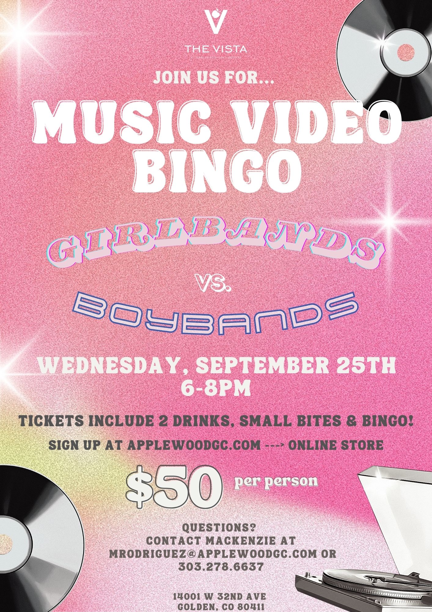 Music Video Bingo VIsta